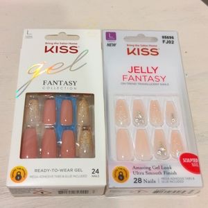Kiss gel/jelly fantasy glue on nails set of 2